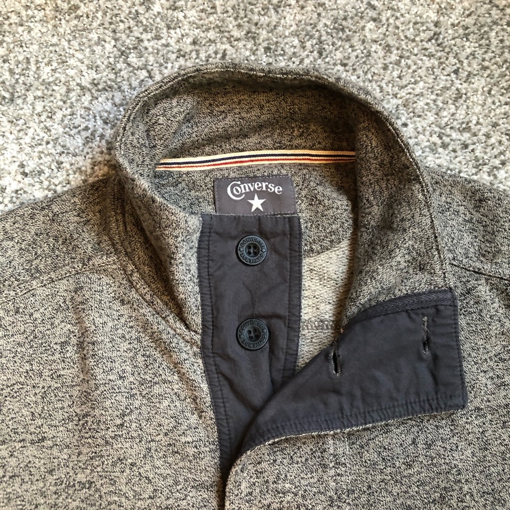 Converse Half Button Up Pullover Sweater - image 2